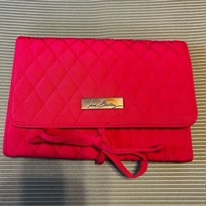 Vera Bradley hot pink folding travel jewelry carrier